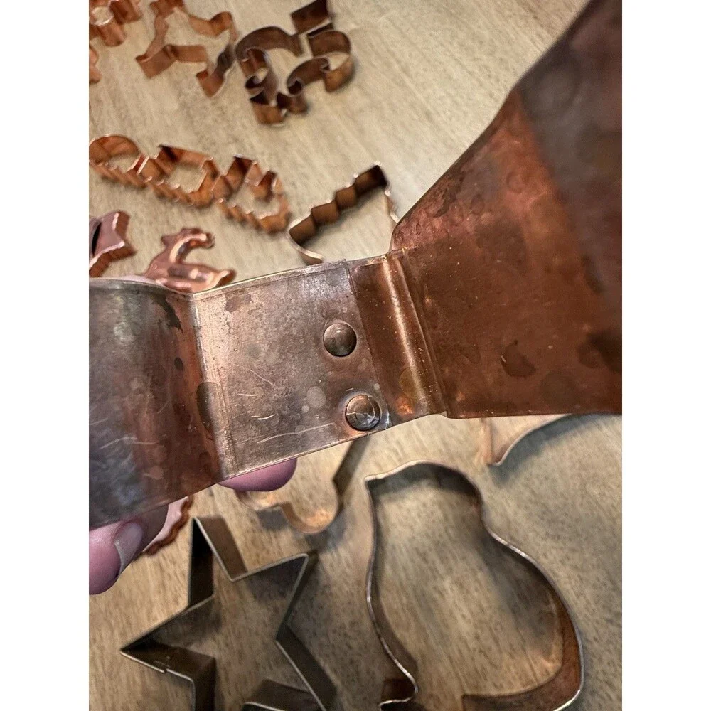 Lot 34 copper vintage to modern cookie cutters grandmas farmhouse kitchen retro